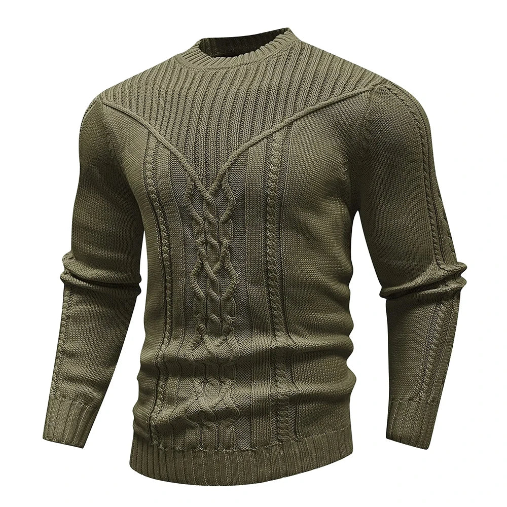 Cable Knit Crewneck Sweater